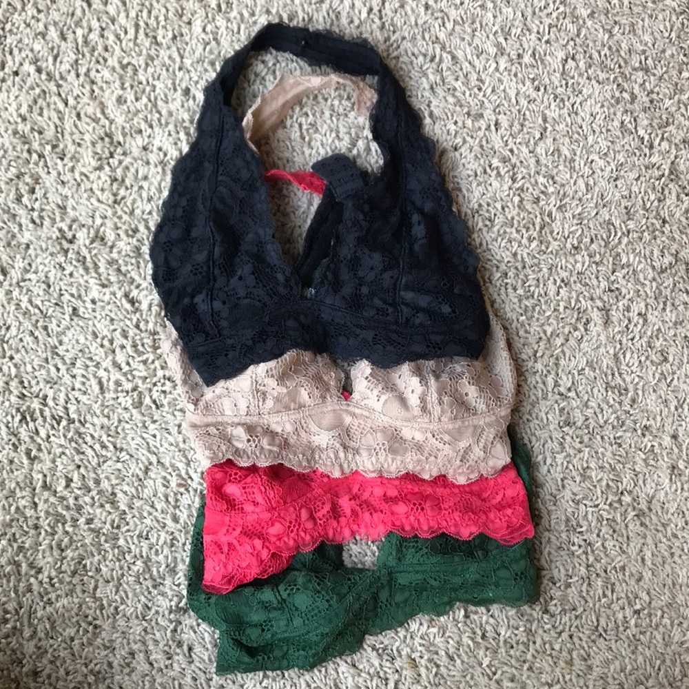 Bundle Free People Halter Bras